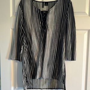 Black and white dress top